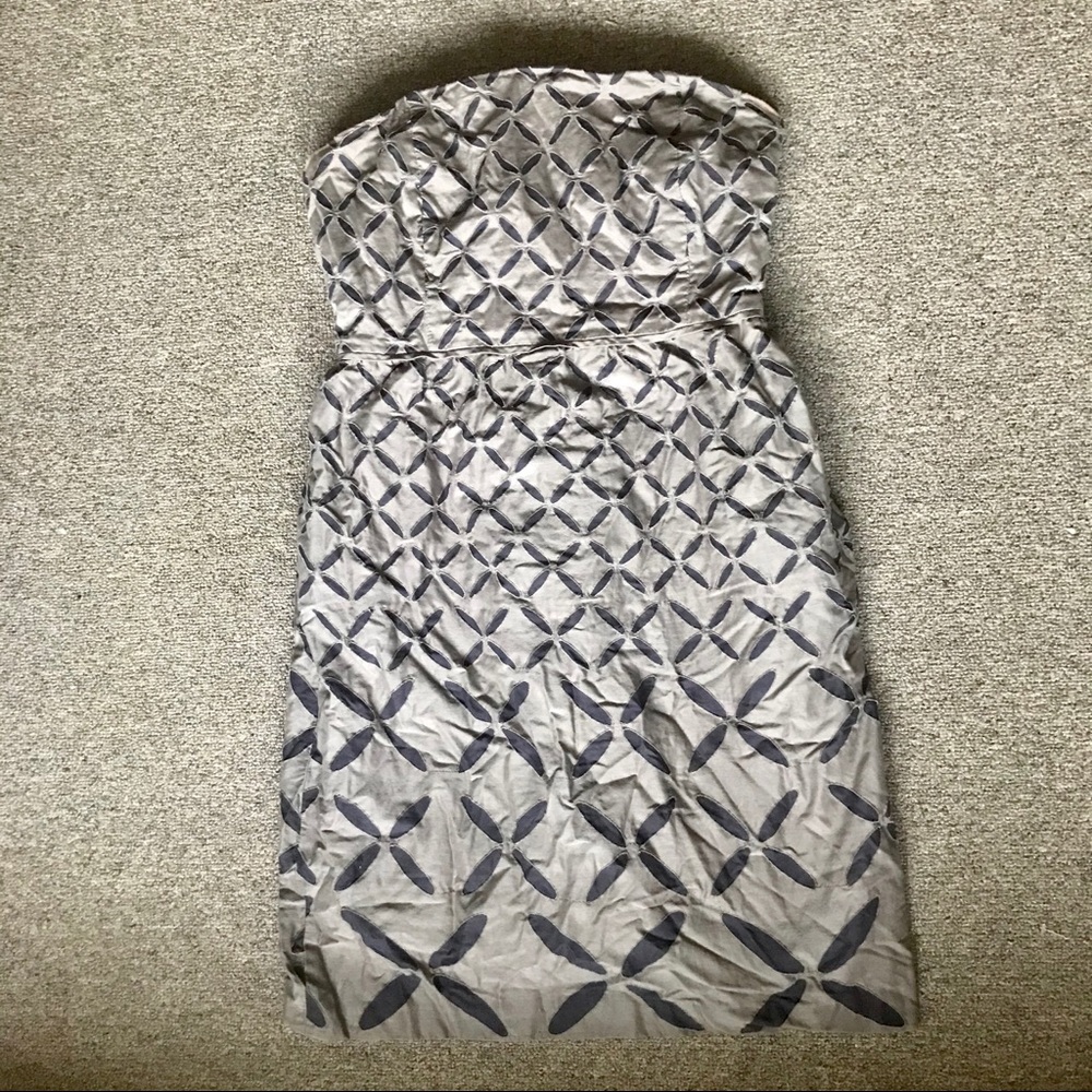 J.crew Strapless linen eyelet dress free people